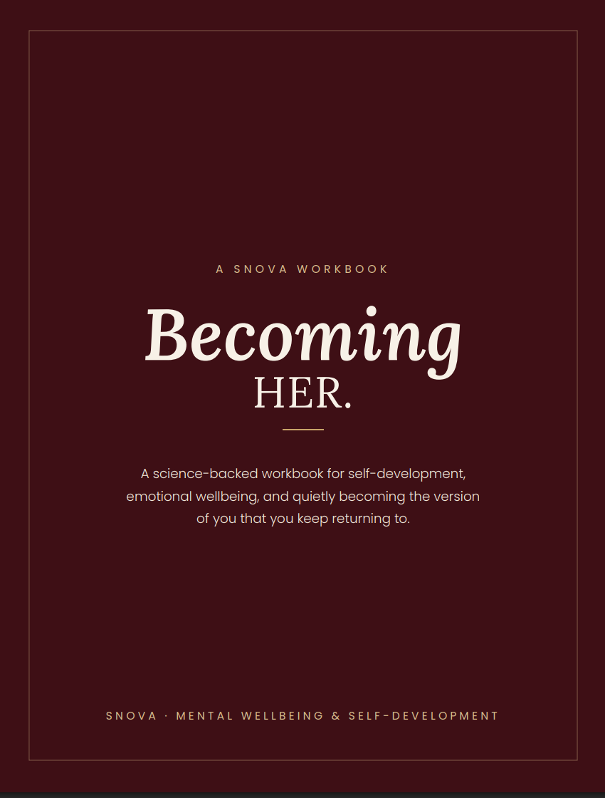 Becoming Her — Science-Backed Self-Development Workbook (Digital, Fillable PDF)