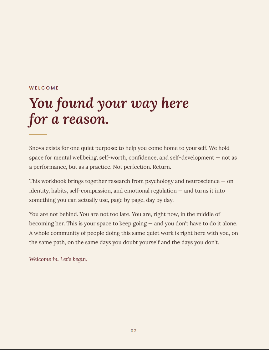 Becoming Her — Science-Backed Self-Development Workbook (Digital, Fillable PDF)