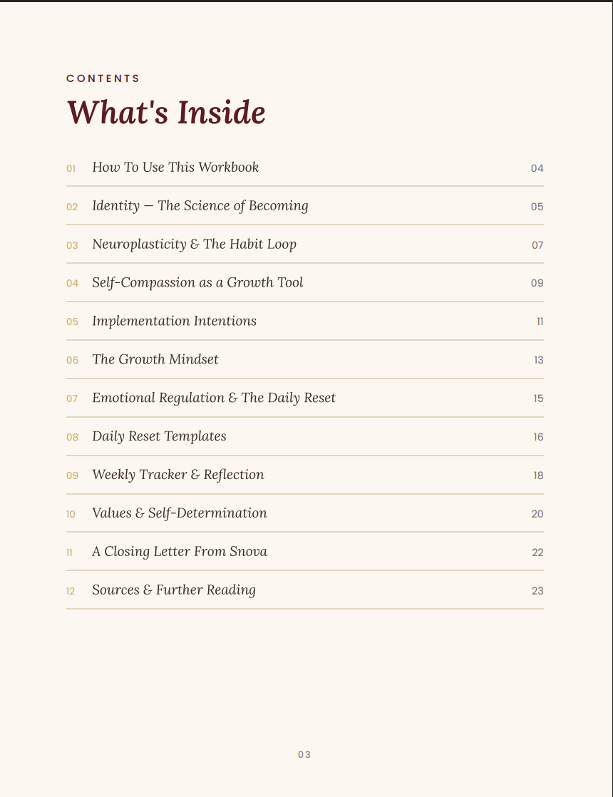 Becoming Her — Science-Backed Self-Development Workbook (Digital, Fillable PDF)