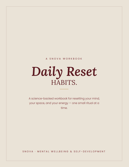 Daily Reset Habits — Science-Backed Workbook for Mind, Space & Energy (Digital, Fillable PDF)